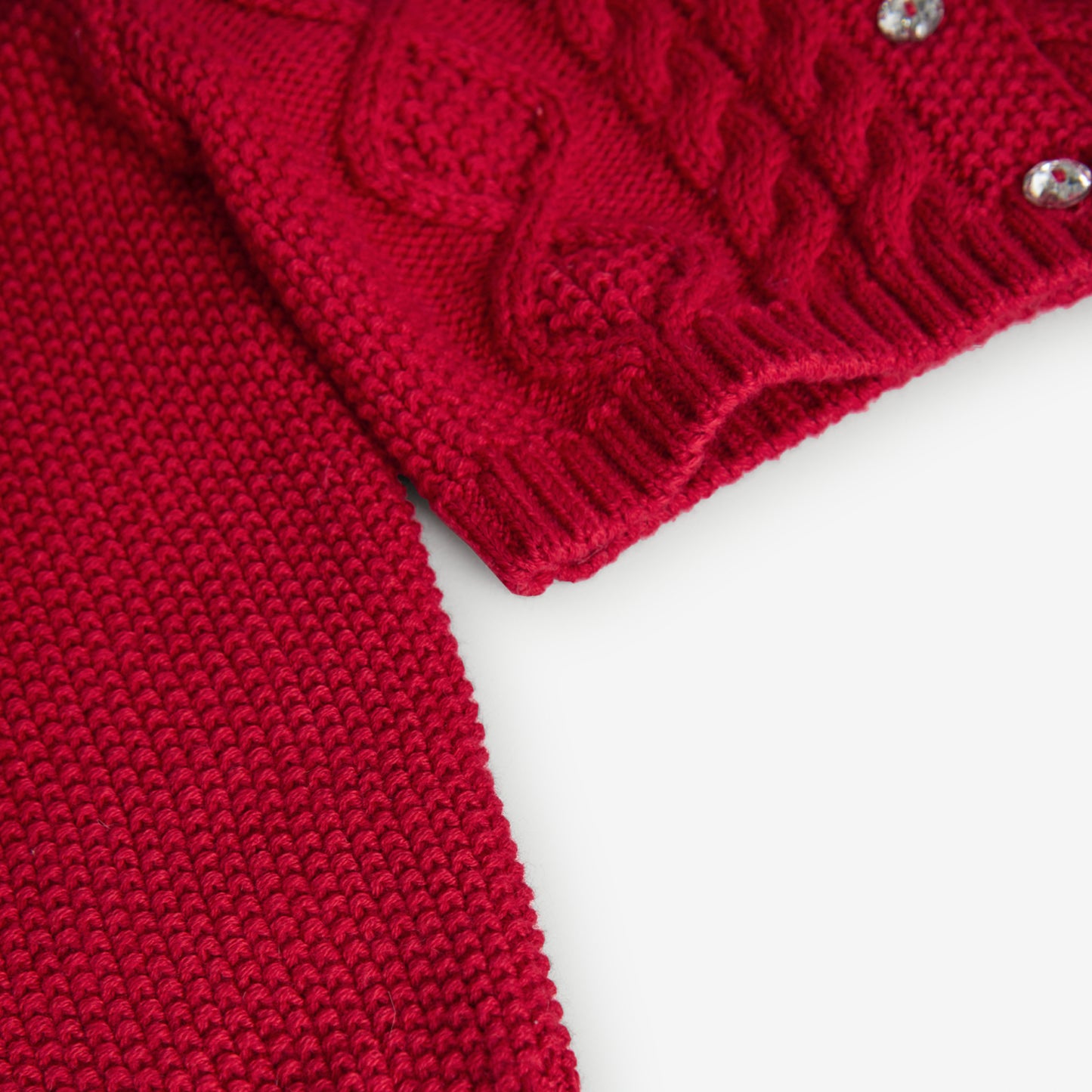 Cardigan in maglia in rosso granata