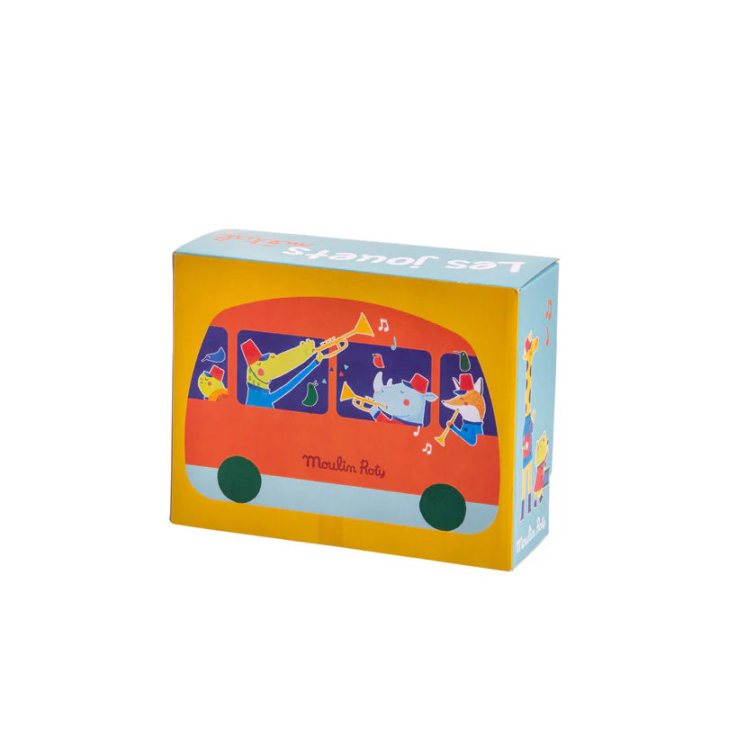 Autobus musicale in metallo - carica a molla