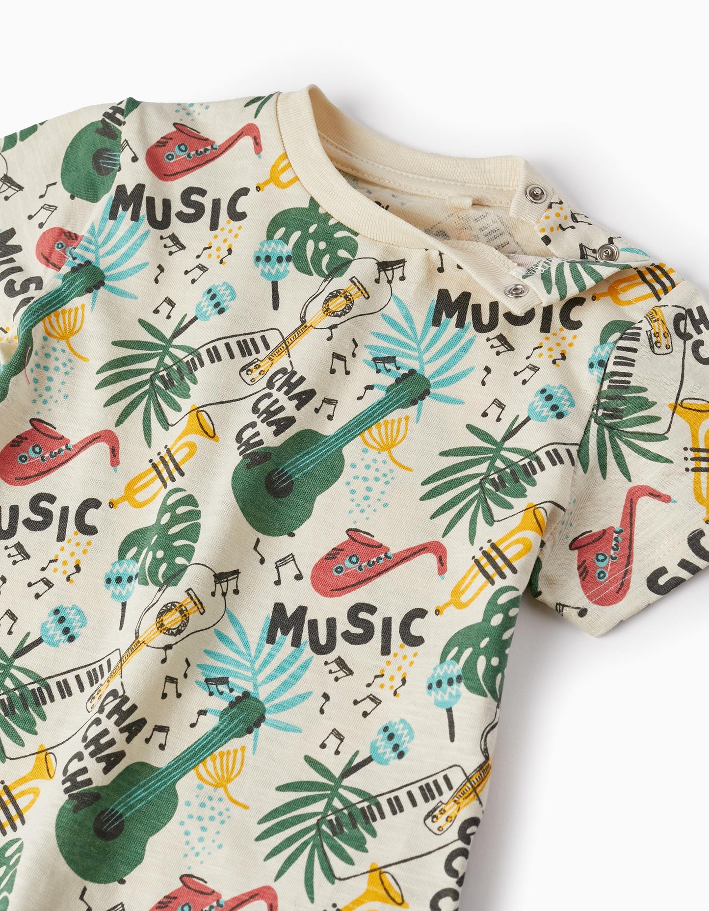 Maglietta in cotone per neonato "Cuba music", multicolor