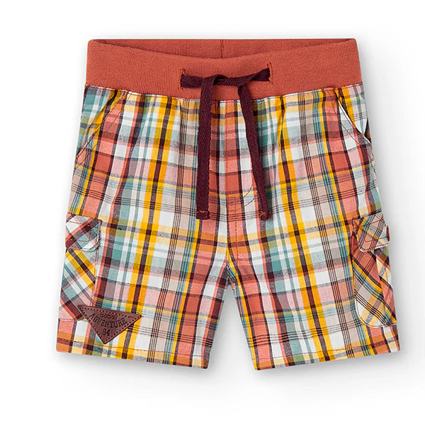 Pantaloncini a quadri cotone bambino
