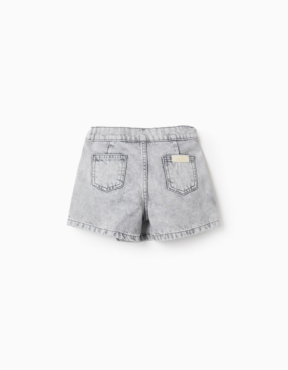 Gonna-pantalone in denim grigio, bambina-ragazza