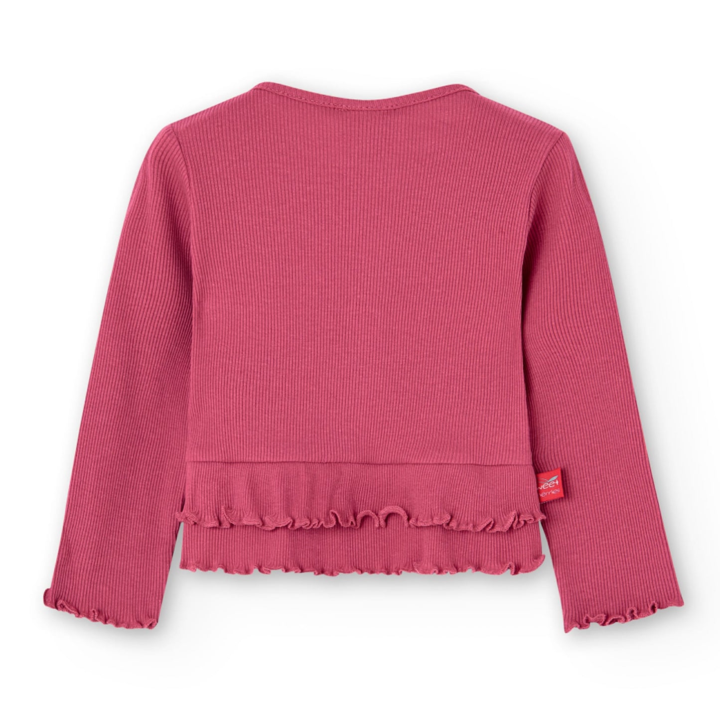 Cardigan in cotone color granata