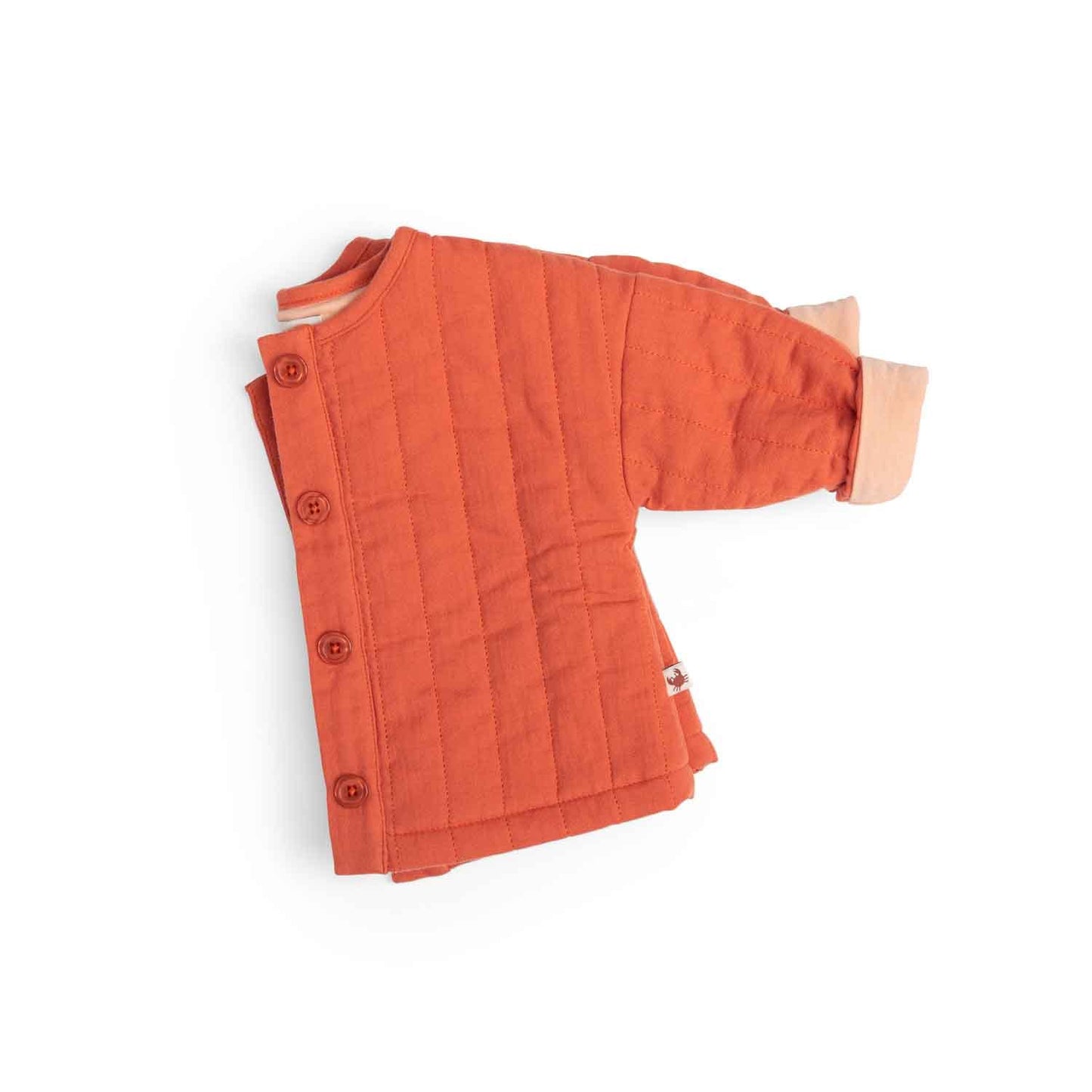 Giacca trapuntata mussola di cotone neonato, arancione