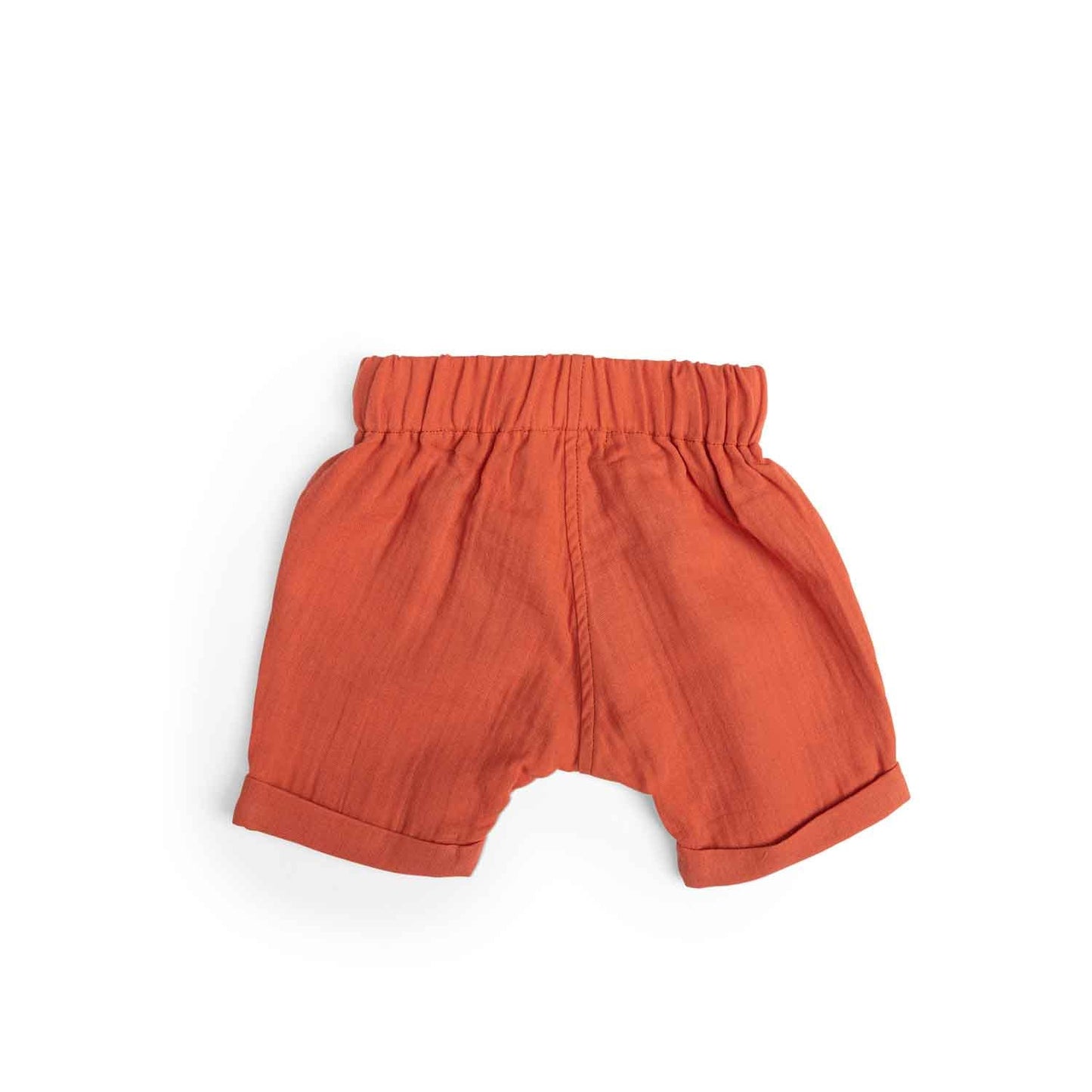 Pantaloncini Moulin Roty arancioni 100% mussola di cotone