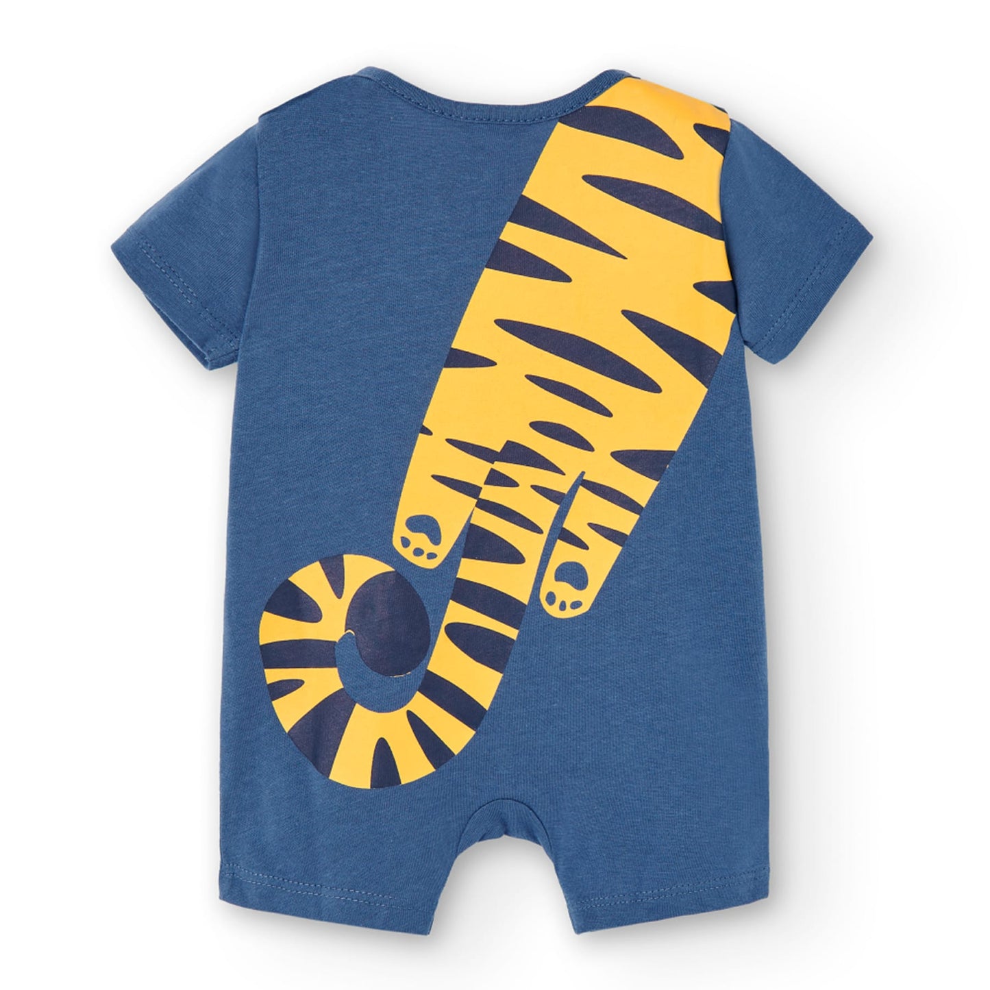 Tutina in cotone tigrotto neonato blu
