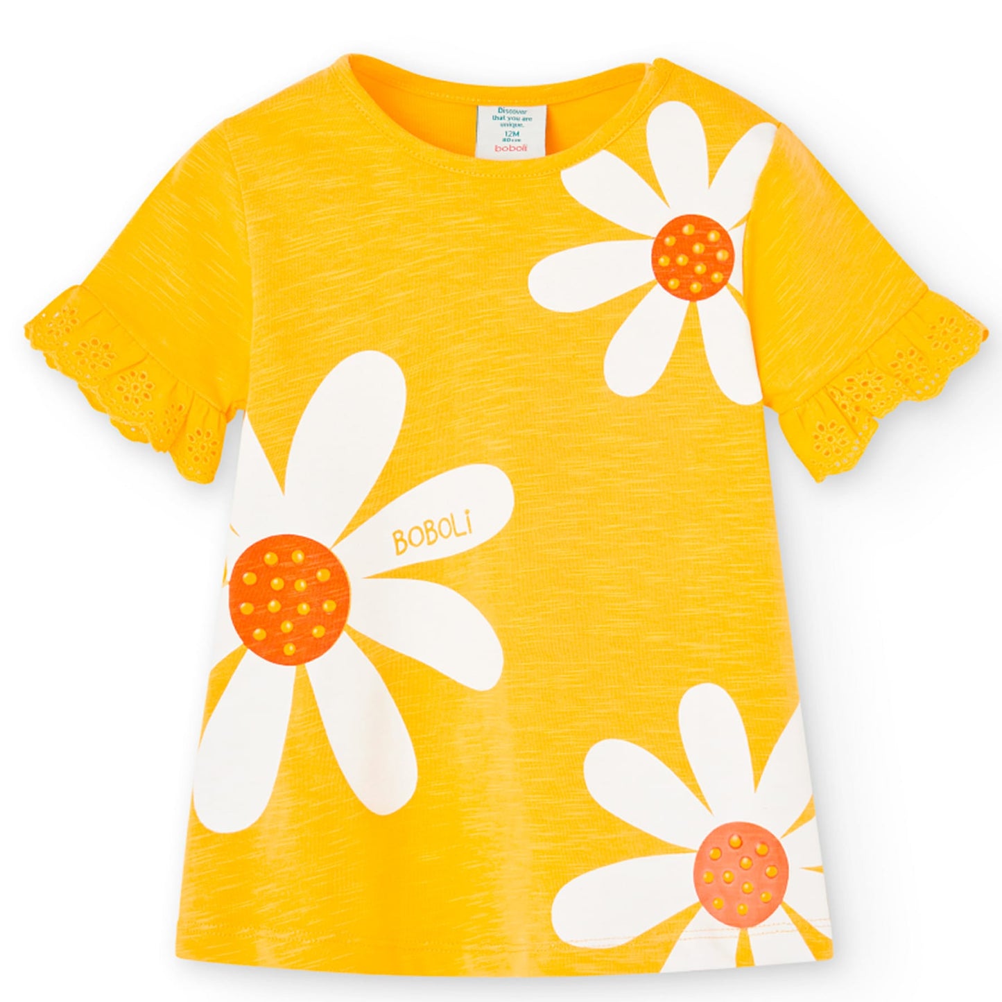Vestito in cotone da bambina giallo