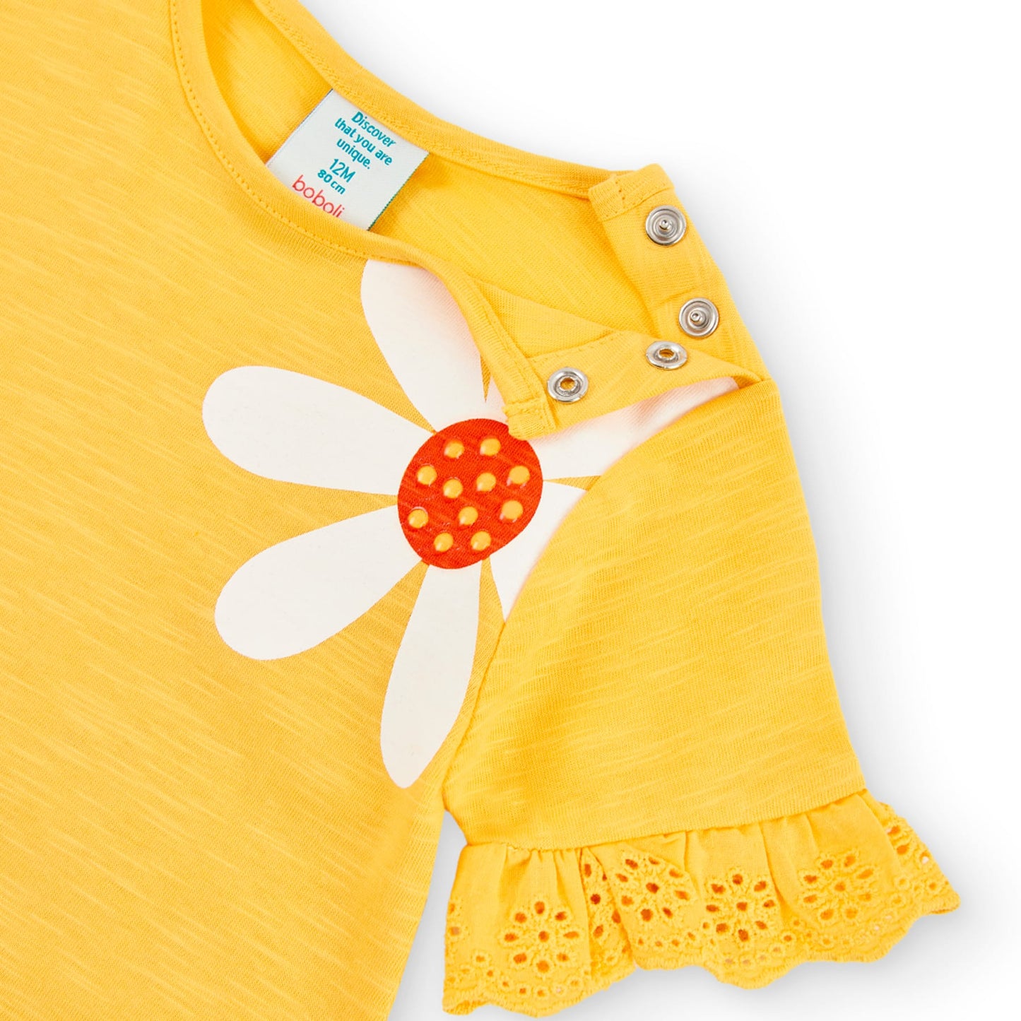 Vestito in cotone da bambina giallo