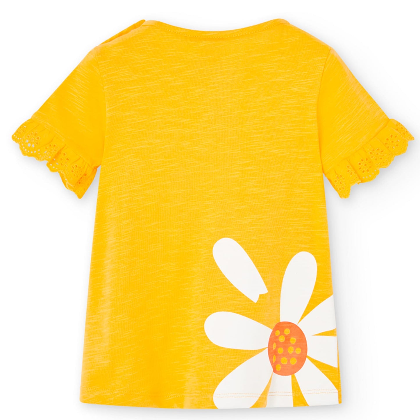 Vestito in cotone da bambina giallo