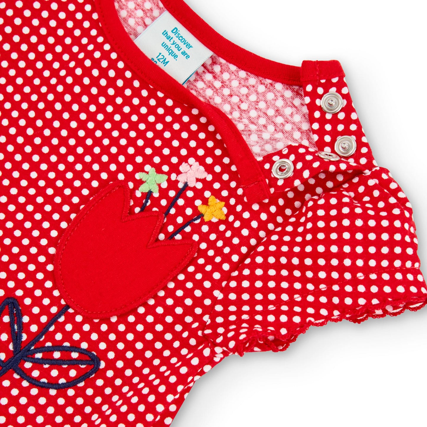 Vestito da bambina in jersey elasticizzato rosso