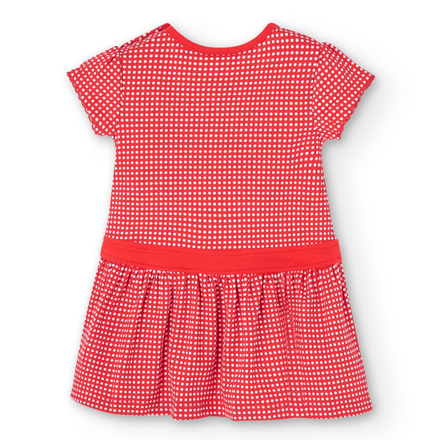 Vestito da bambina in jersey elasticizzato rosso