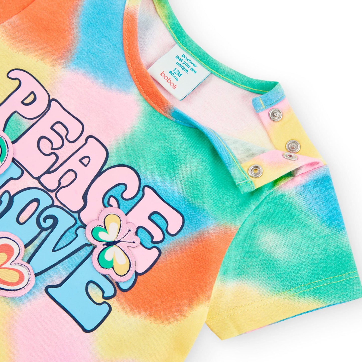Vestito in cotone bambina, arcobaleno