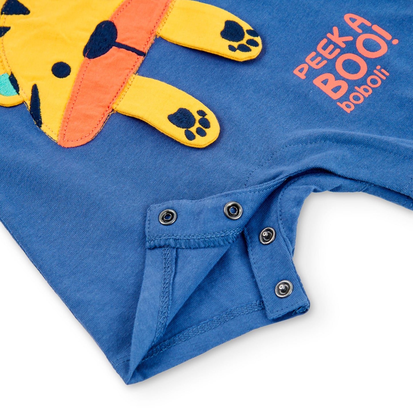 Tutina in cotone tigrotto neonato blu