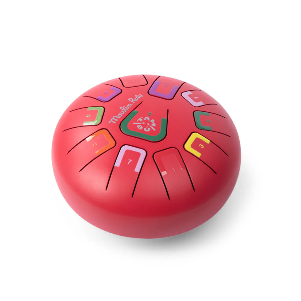 Tamburo a linguette in metallo rosso