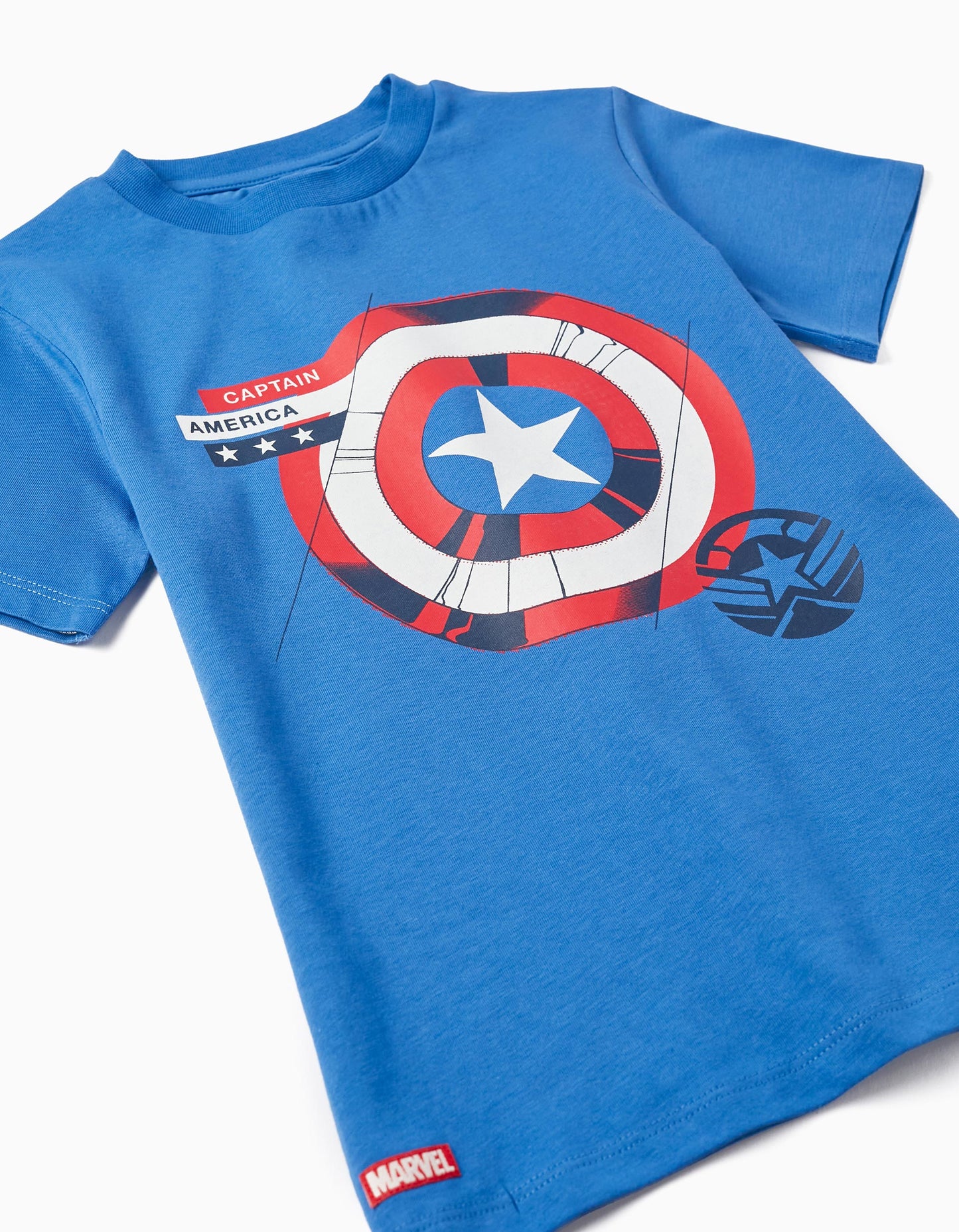 Maglietta in cotone per bambino 'Captain America', blu