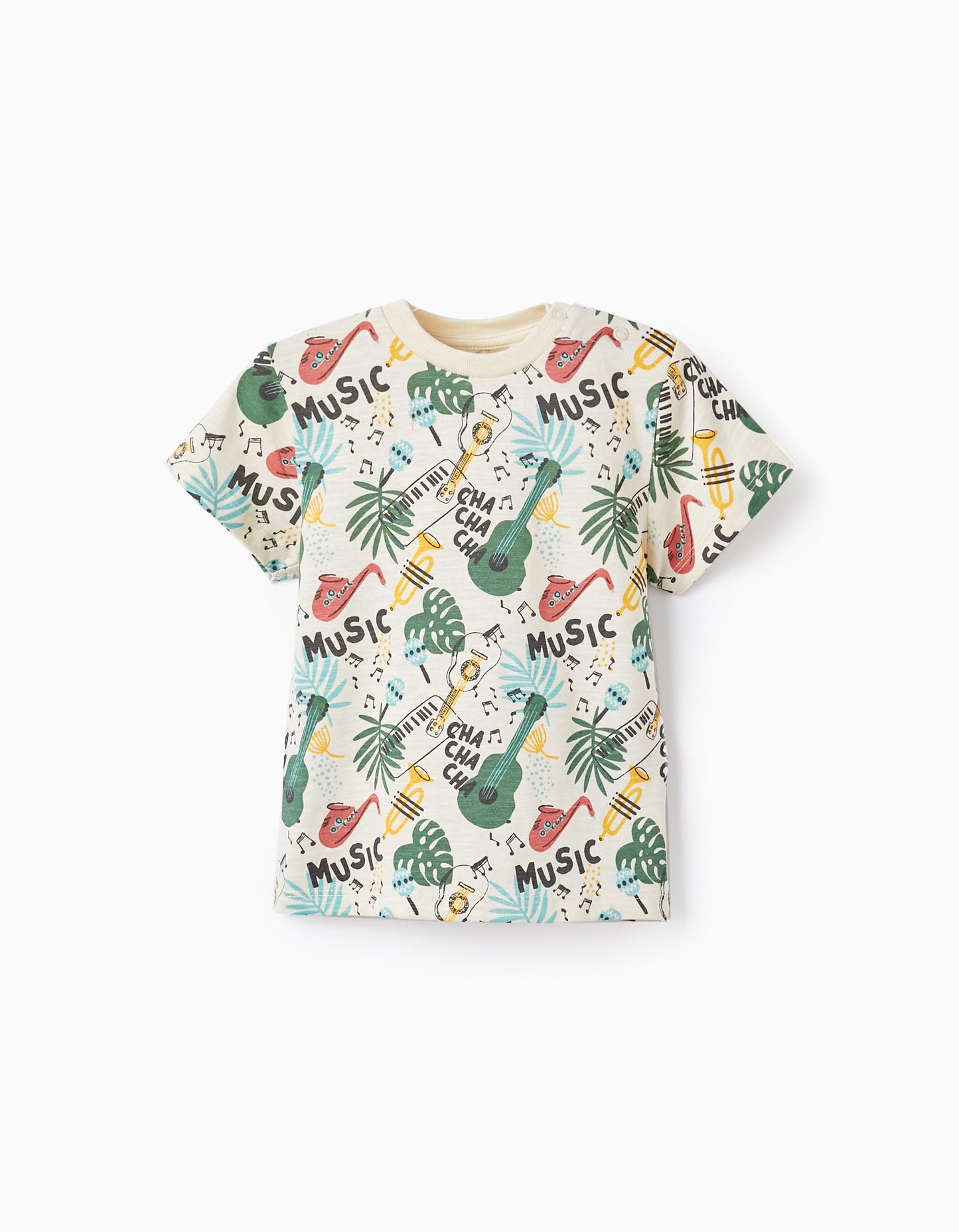 Maglietta in cotone per neonato "Cuba music", multicolor