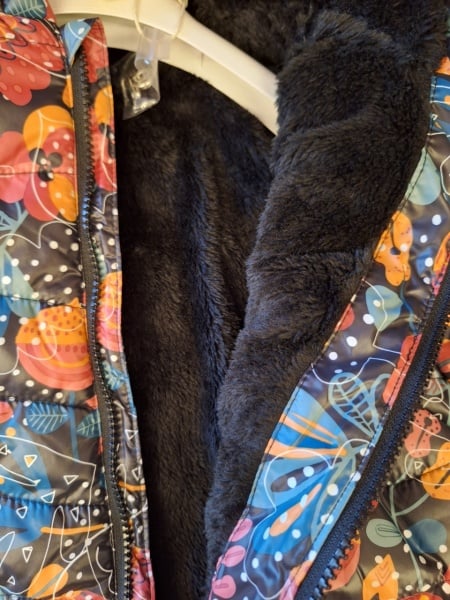 Giacca piumino bambina fantasia floreale