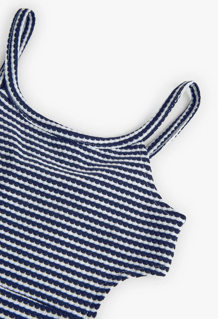 Top in jersey da bambina blu marino
