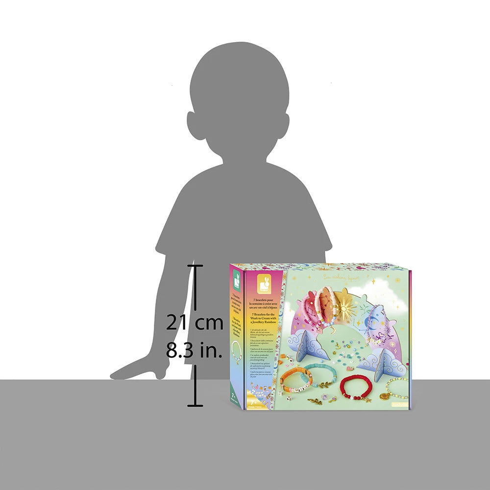 Kit creativo - 7 braccialetti della settimana con espositore
