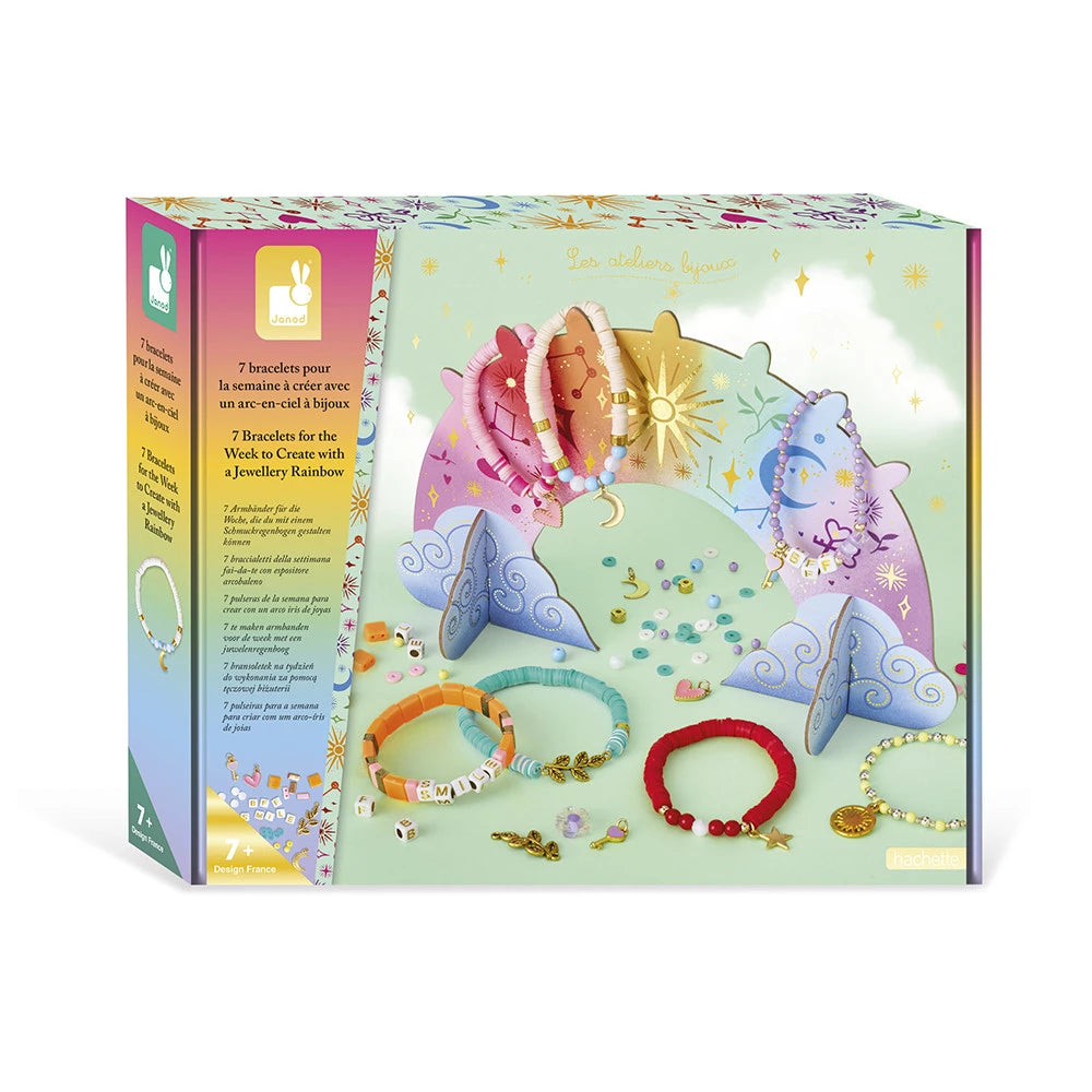 Kit creativo - 7 braccialetti della settimana con espositore