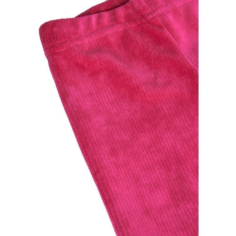 Leggings velluto fucsia bambina