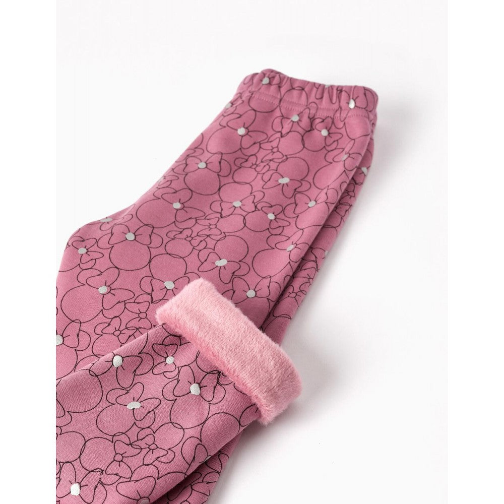 Leggings termici neonata viola fantasia Minnie Disney