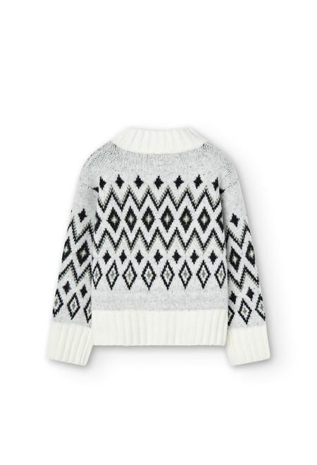 Maglione maglieria pullover jacquard per bambina