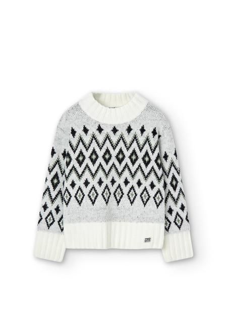 Maglione maglieria pullover jacquard per bambina