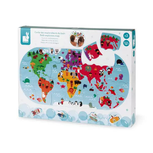 Puzzle del mondo da bagno