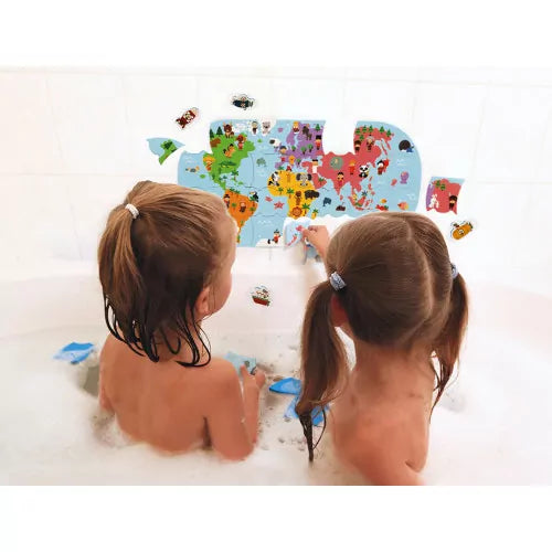 Puzzle del mondo da bagno