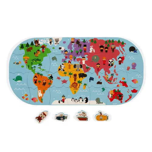 Puzzle del mondo da bagno