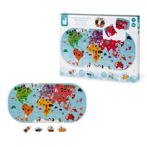 Puzzle del mondo da bagno