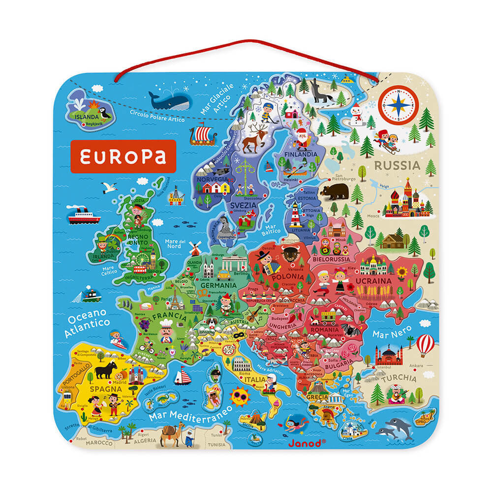 Puzzle mappa magnetica Europa versione italiana