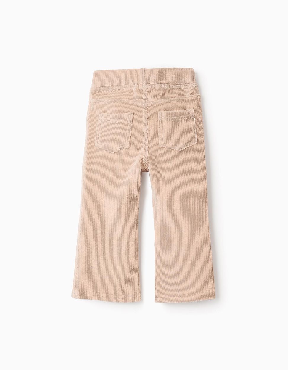 Jeggings a zampa di elefante in velluto a coste per neonata, beige