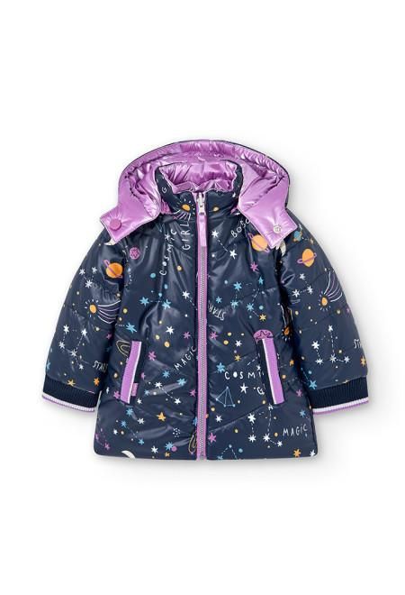 Parka reversibile double face tessuto tecnico bambina