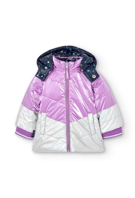 Parka reversibile double face tessuto tecnico bambina