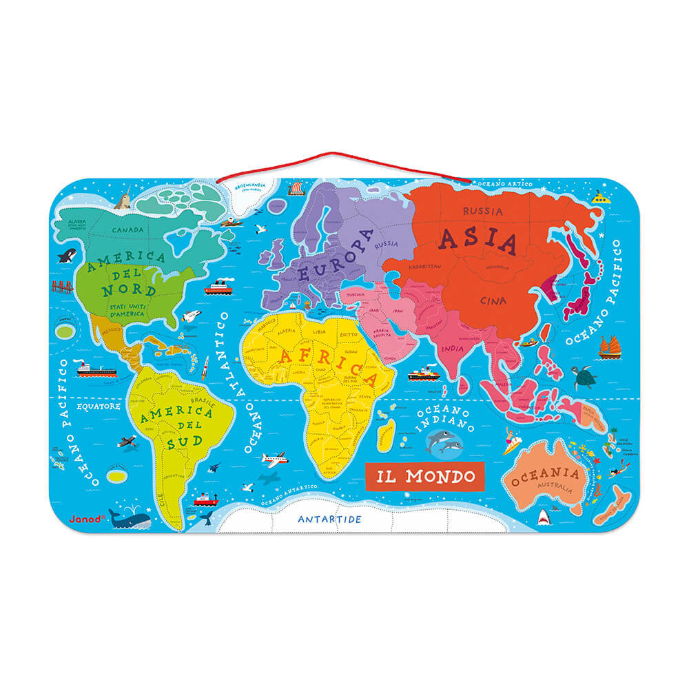 Puzzle mappa magnetica Mondo versione Italiana