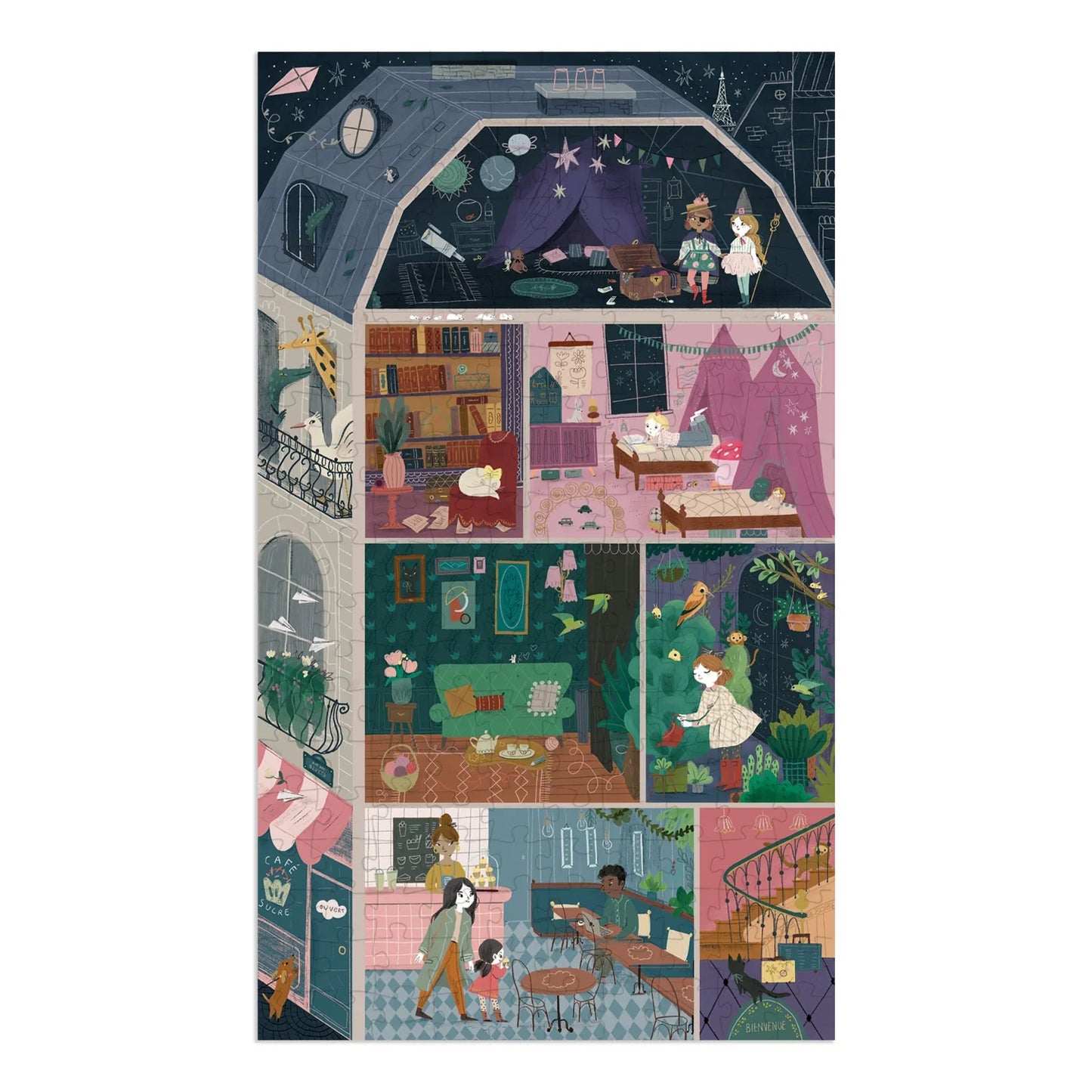 Puzzle di osservazione con lente albergo di lusso 200 pz