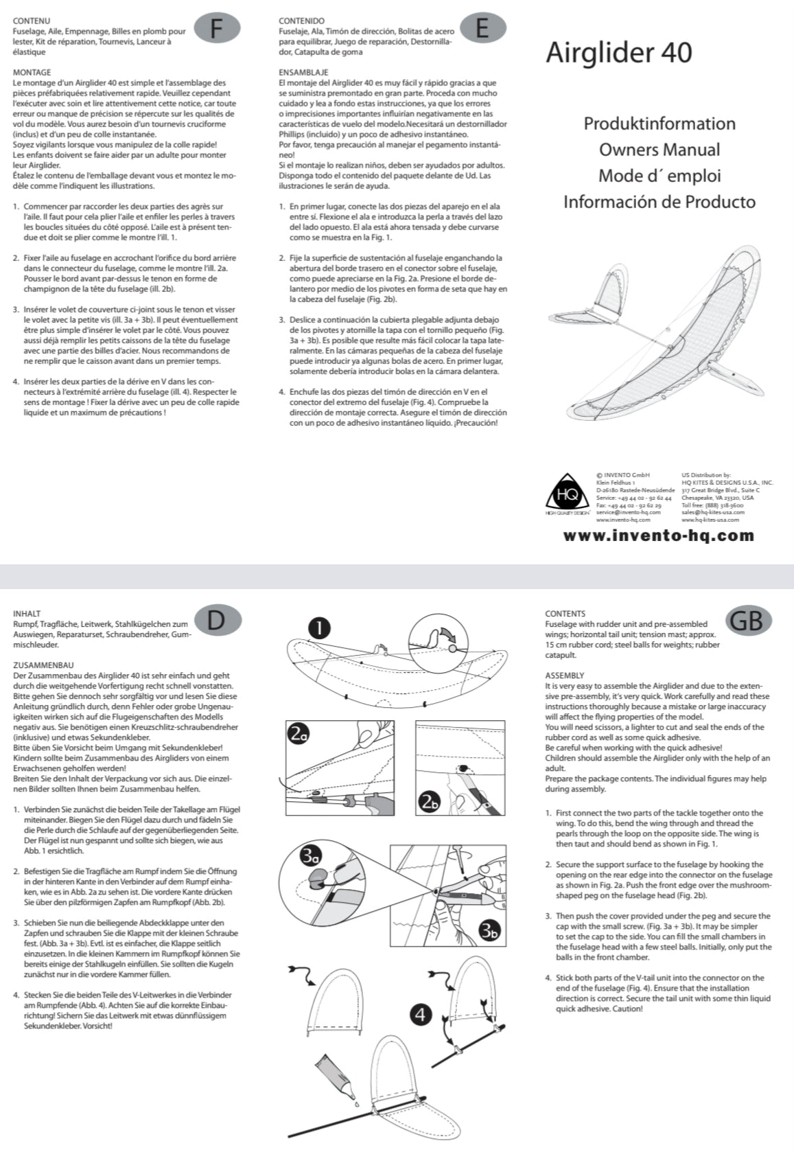 Aliante HQ Kites Airglider 40