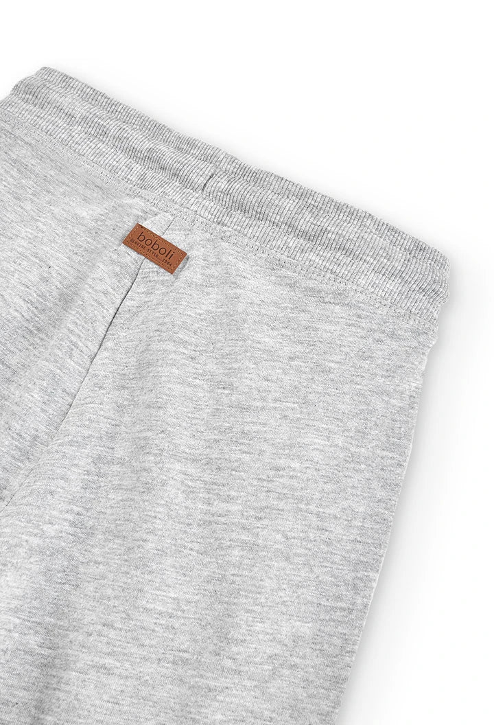 Pantaloncini maglia flamé grigio bambino/ragazzo