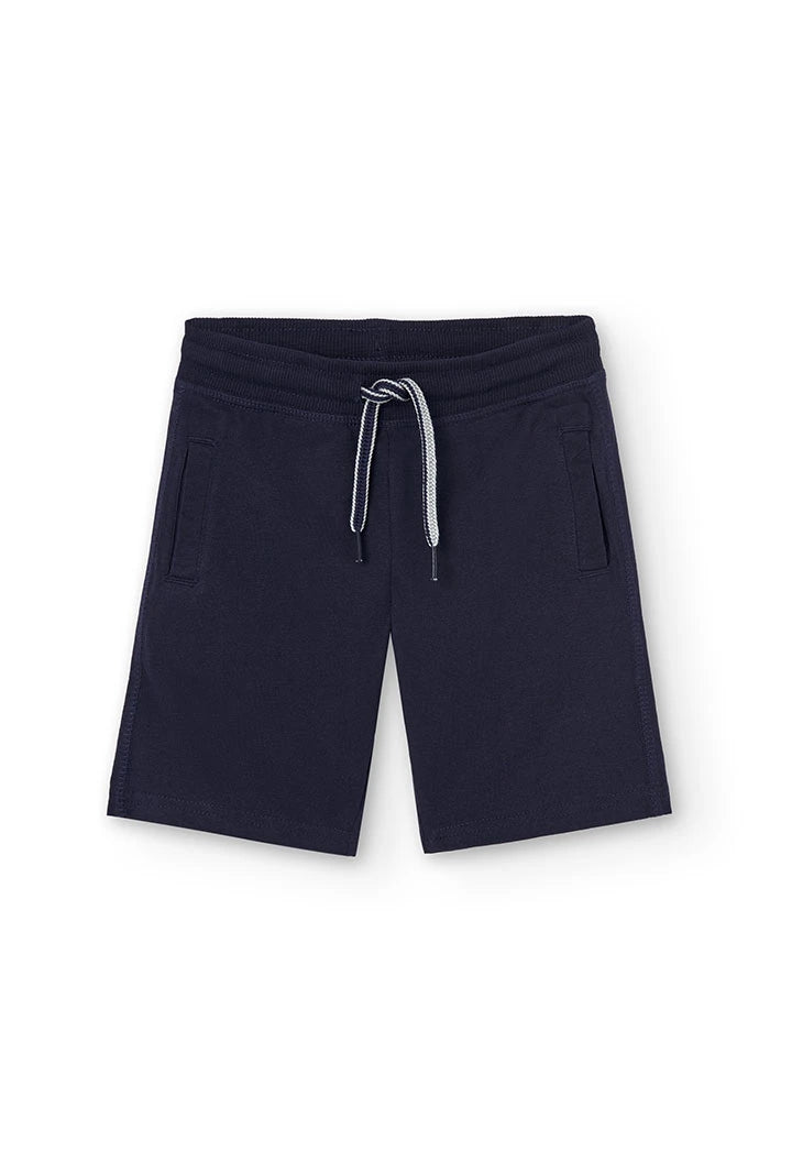 Pantaloncini maglia flamé blu marino bambino/ragazzo