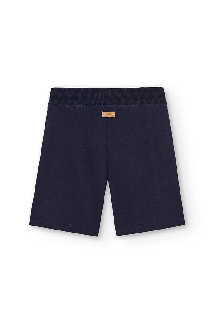 Pantaloncini maglia flamé blu marino bambino/ragazzo
