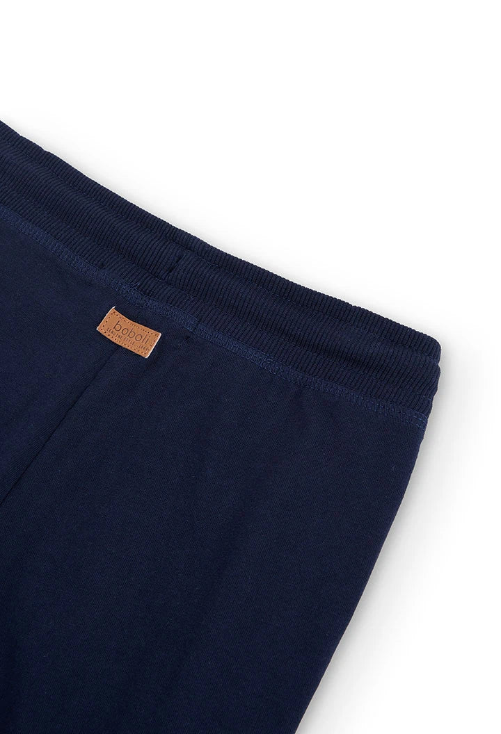 Pantaloncini maglia flamé blu marino bambino/ragazzo