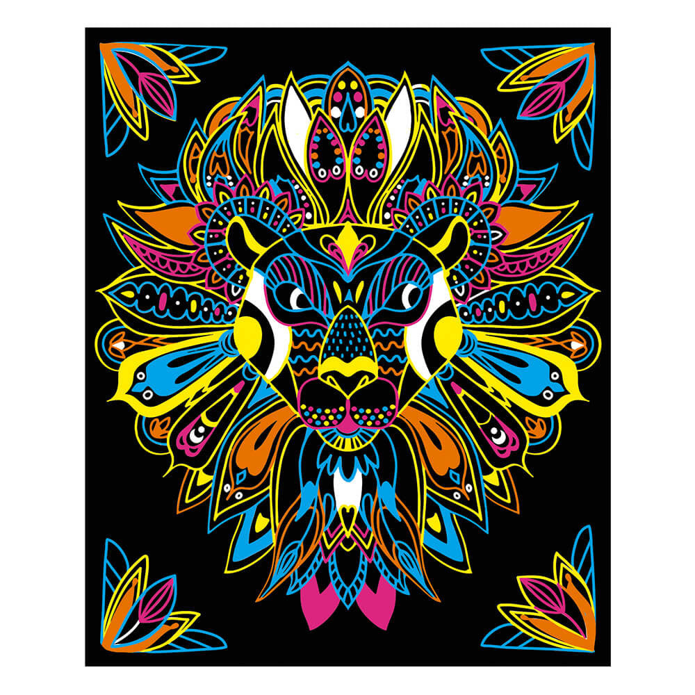 Tavole mandala da colorare «Animali» + pennarelli fluo