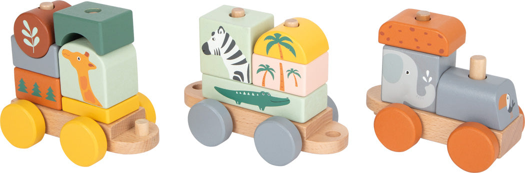 Trenino in legno safari
