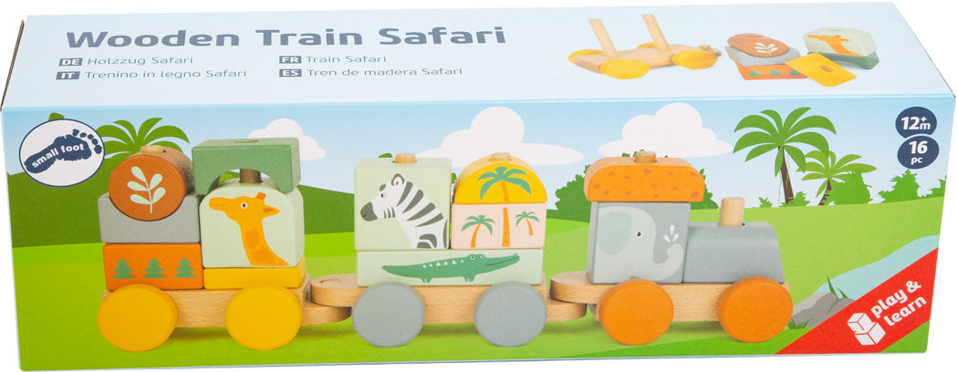 Trenino in legno safari