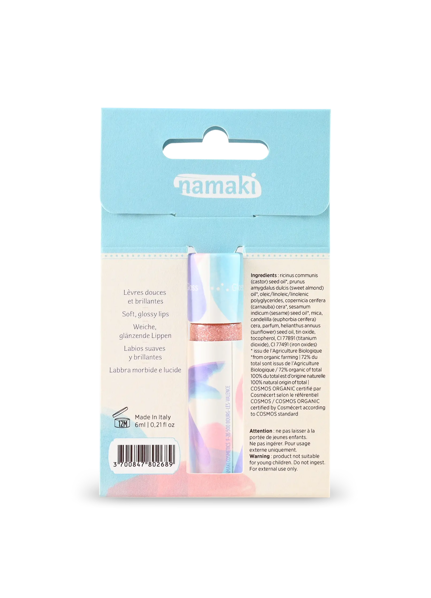 Lucidalabbra rosa glitterato