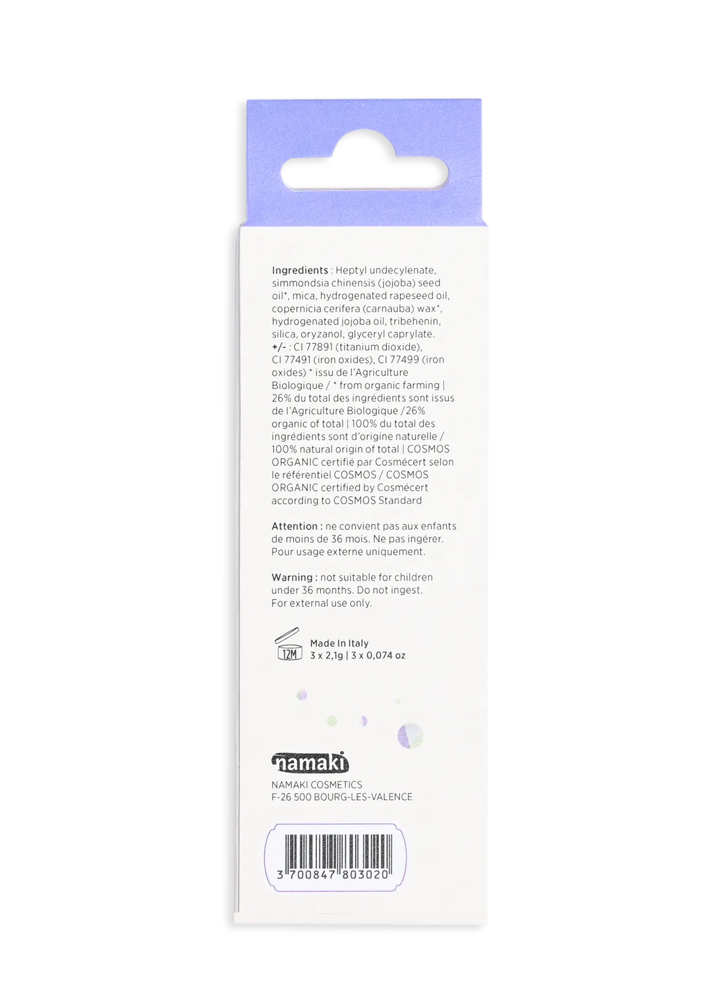 Matite per il trucco glitterate Jumbo - Viola-Argento-Verde