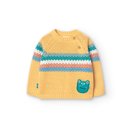 Maglioncino in tricot per neonato, giallo