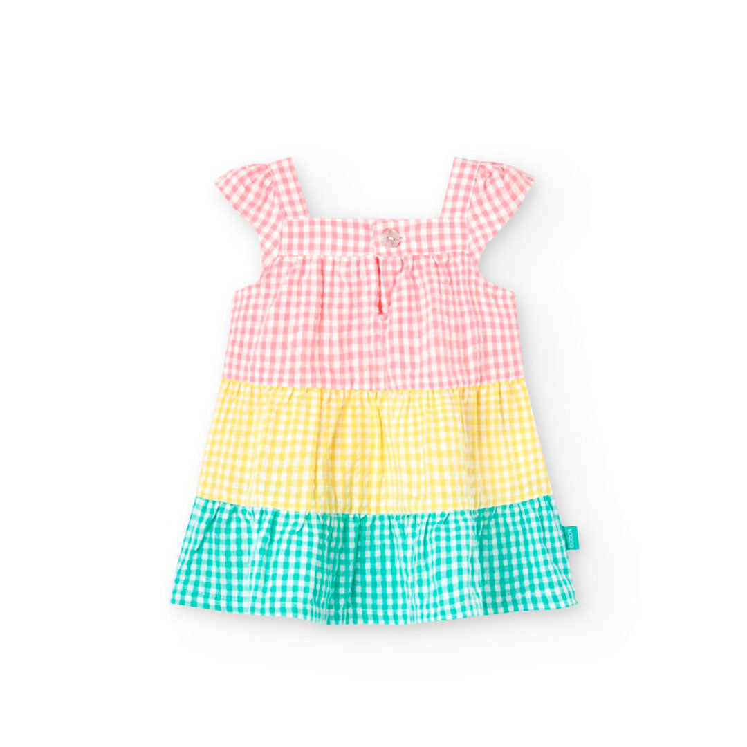 Vestito in popeline con design a quadretti