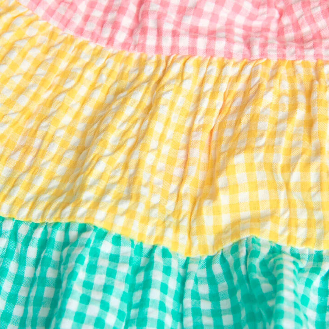 Vestito in popeline con design a quadretti